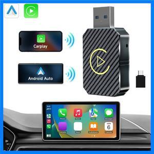 2025 새로운 무선 CarPlay 안드로이드 자동 어댑터 WiFi BT5.0 유선 CarPlay/Andriod Auto 용 스마트 동글