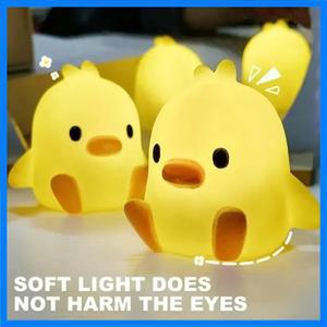 1-3pcs 노란색 오리 밤 빛 만화 크리 에이 티브 어린이 선물 작은 책상 램프 부드러운 빛 침실 분위기 Bedl