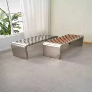 공원 벤치 야외 정류장 대기 정원 철제 등받이 목재