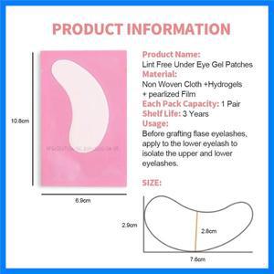 50쌍 스티커형 메이크업 속눈썹 패드 젤 패치 속눈썹 연장용 언더 아이 패치