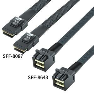 0.5M 1M 내부 미니 소형 호환 SAS SFF-8643 SFF-8087 서버 RAID PCI Express 컨트롤러 하드 디스크용 차폐
