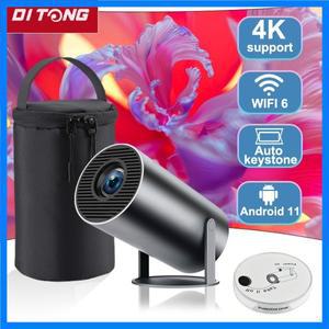 DITONG HY300 Plus 프로젝터 안드로이드 4K 1280720P 듀얼 Wifi 300ANSI 비디오 시네마 야외 휴대용 홈 hd