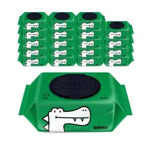 [대용량추천] 센스 물티슈 캡형 악어 100매 10+10팩 라벤더오일 사업자추천템 생활물티슈