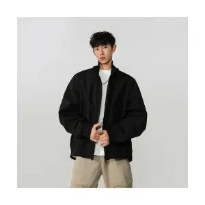 키체샵 남성 바람막이 점퍼 블랙 차이나 재킷 가을 커플 코트 빈티지 톱 HO3