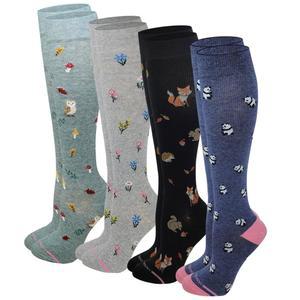 여성용 닥터 모션 압박 무릎 하이삭스 - 4켤레