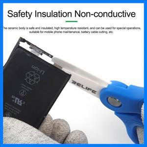 Relife RL-102A 미니 절연 세라믹 가위 비전도성 날카로운 절단 배터리 케이블 휴대 전화 수리 도구