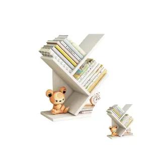 [오늘의책상] 3단 책꽂이 DIY 다용도 책상정리 책상선반 미니 책장 공간활용 화이트, 1개