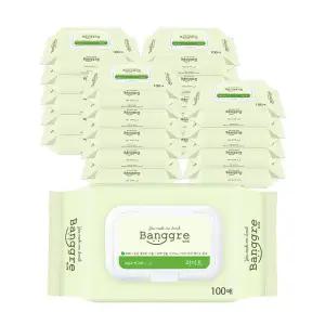 방그레 라이트 캡형 100매 20팩 물티슈 아기물티슈
