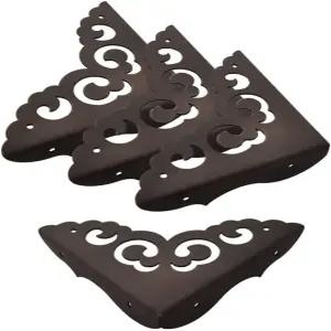 코너 보호대 엣지 4개입 앤틱 메탈 장식 상자 범퍼 (캐비닛 서랍장 책상 보석 문 테이블용) 가드 가구