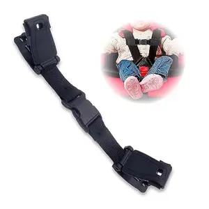 카시트 안전벨트 클립 버클 잠금 시트 가슴 하네스 유모차용 범용 교체 트렌드 조절식 가드(블랙)