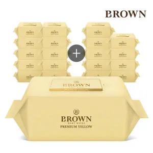 브라운프리미엄 옐로우 아기물티슈 72매 리필 10+10팩