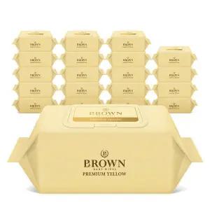 브라운 물티슈 프리미엄 옐로우 아기 물티슈 72매 캡형 10+10팩