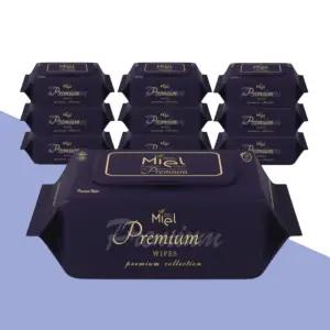 미엘 프리미엄 유아 물티슈 70매 10팩 엠보싱 평량75g 도톰 (총700매)