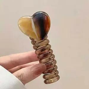 하트전화선머리끈 (커피) 꽈배기트위스트메이커 특가