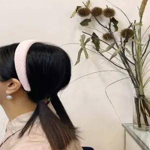 여성용 액세서리 헤어루프밴드 웨딩 장식 와플머리