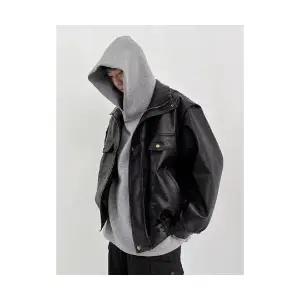 쉬헐크 남성 남친 잠바 블루종 항공 빈티지 소프트 가죽 코트 리얼 쇼트 가을 겨울 파일럿 재킷 KKE4