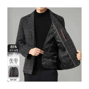 야무치 남자 데일리룩 정장자켓 겨울 패딩 정장 기모 상의 내피 탈부착 캐주얼 코트 KUK4