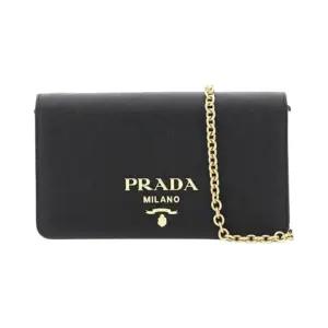 사피아노 레더 체인 미니 숄더백/블랙/1BP023 NZV F0002