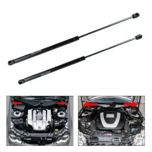 본넷덕트 00-07mercedes Benz C 클래스 W203 S203용 전면 보닛 후드 가스 2개