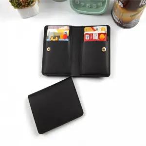 세로 6포켓 지폐 명함 신분증 신용카드 지갑 블랙 1P