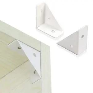 책상 다리 보강판 삼각 브라켓 흰색 모서리 강화장치 (WFJ6UW0)