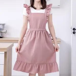 방수 앞치마 아동용 프릴 어린이집 원피스형 요리용 모던 스타일 (WFJ6VDO)