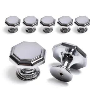 인테리어 세상 팔각(대) 1구 가구손잡이 크롬 7개