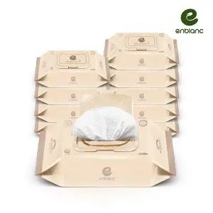 [앙블랑] 프리미엄물티슈 베이지 캡형 72매x10팩 435998