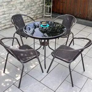 야외 테이블 의자 세트 캠핑 철제 펜션 접이식 베란다