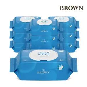 브라운 터치 비데 물티슈 80매 캡 10팩