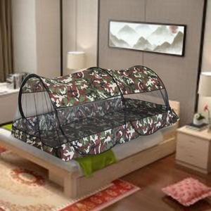 접이식 휴대용 모기장 지퍼가 달린 메쉬 텐트 야외 캠핑 싱글 바닥