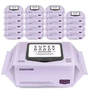 슈퍼대디 제주도 녹차수 함유 피부진정 보습 수분촉촉 프리미엄 아기 물티슈_캡형 70매 20팩 447249