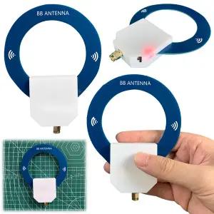 dmb안테나 9.9KHz-181MHz 원형 광대역 공중 소형 링 BB 안테나 라디오 공작석 수신기 TEF6686 용 도넛 MW/S