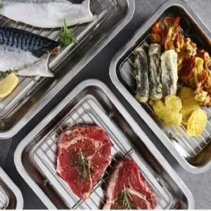 스텐트레이 스텐 쟁반 사각트레이세트 35.5x26.5x5 (WFK6KD2)