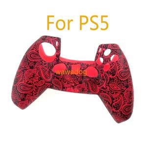 [호환품]PS5 컨트롤러 보호 스킨 게임패드 커버 물 전사 프린팅 실리콘 케이스 플레이스테이션 5 용 1 개