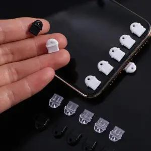 10pcs 유형 C 분실 방지 먼지 플러그 방수 실리콘 휴대 먼지 플러그 내구성 DIY 위젯 충전 포트 보호기