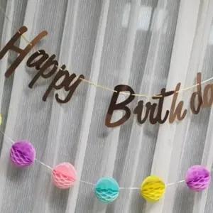 생일축하 가랜드 로즈골드 어린이집 장식 행복 월배너 장식물 (WFK6LEO)