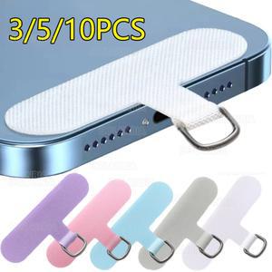 호환 3/5/10PCS 전화 코드 범용 휴대 전화 매는 밧줄 스트랩 가스켓 핸드폰 분실 방지 분리형 패치 슬링 테더 패드