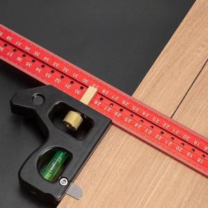 목공자 멀티 게이지 측정기 각도 측정도구 마킹자 슬라이딩 각자 드로잉 눈금자 레드 목공용
