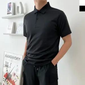 고품질 면 카라티 캐쥬얼 반팔티 남성 40대 반팔티셔츠 의류 (WFJRPOJ)