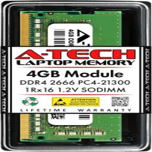 삼성 M471A5244CB0-CTD용 A-Tech 4GB RAM 교체 DDR4 2666MHz PC4-21300 1Rx16 1.2V SODIMM 260핀 메모리