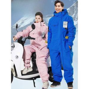 일체형 스키복 스위스 정비복 스노 팀복 세트 작업복 방한복 여성 남성 겨울 보드복 이월