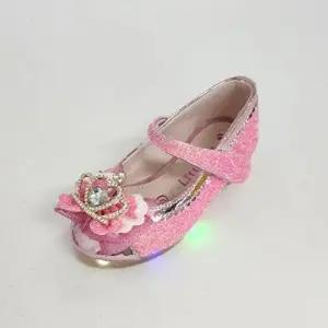 [셀러허브 패션]반짝이 LED구두 보석리본 공주구두 (150만 가능)