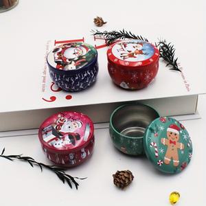 캔들 36개 꽃무늬 양초 통, DIY 원형 용기, 창의적인 만들기, 크리스마스 병에 사용