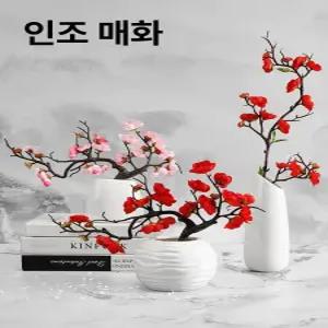 사무실 화분 말린꽃 인테리어 매화