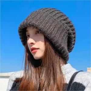 남녀공용 도톰한 니트비니 겨울 방한 모자 루즈핏 3색