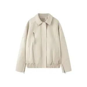 여자 가죽 자켓 재킷 추동 빈티지 캐주얼 라이크 점퍼 BE4