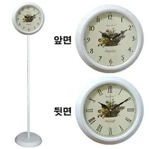 GB6052 무소음 양면 스탠드시계 화이트과일 메탈 한국 벽시계 양면시계 인테리어소품 집들이 선물
