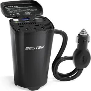 BESTEK 200W 파워 인버터 12V DC에서 110V AC 차량 플러그 어댑터 콘센트 컨버터 [30W USB-C] /USB 고속