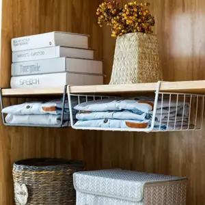 다용도 철제 언더선반 틈새 걸이형 수납정리 바스켓 화장실보관함